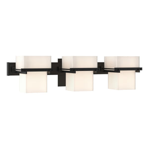 Hubbardton Forge - 207833-SKT-10-GG0106 - Three Light Wall Sconce - Kakomi - Black