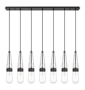 Innovations - 127-452-1P-BK-G452-4CL - LED Linear Pendant - Downtown Urban - Matte Black