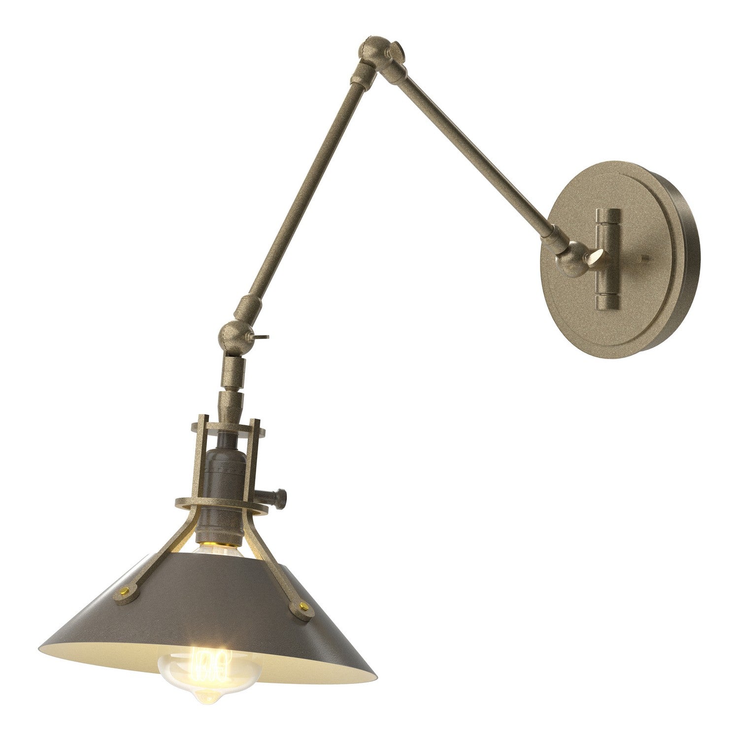 Hubbardton Forge - 209320-SKT-84-07 - Henry Sconce - Henry - Soft Gold