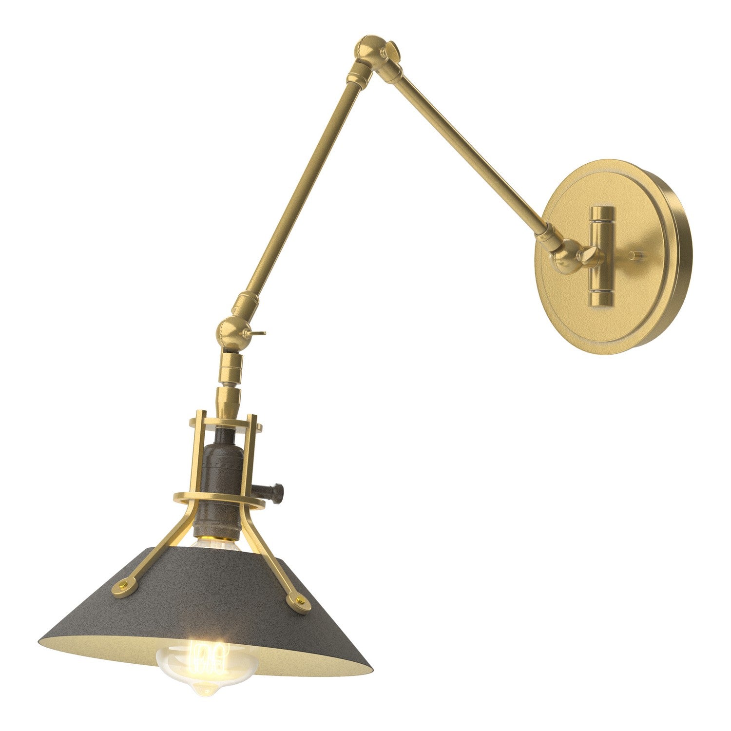 Hubbardton Forge - 209320-SKT-86-20 - Henry Sconce - Henry - Modern Brass