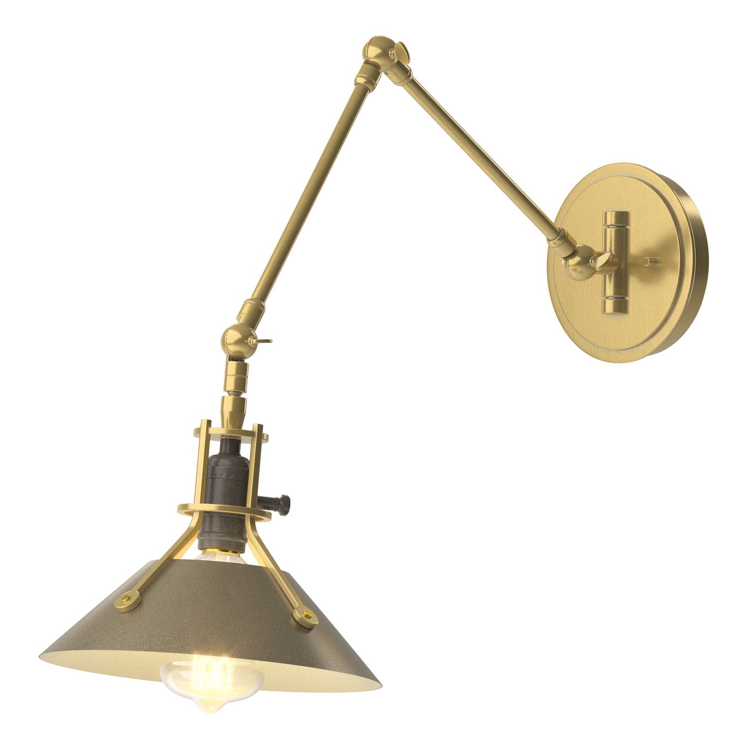 Hubbardton Forge - 209320-SKT-86-84 - Henry Sconce - Henry - Modern Brass