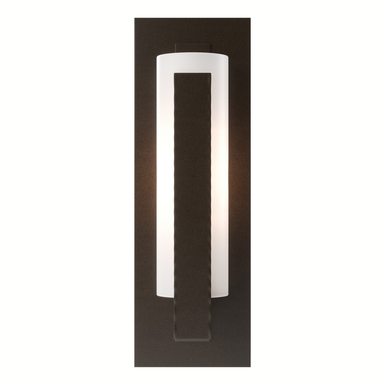 Hubbardton Forge - 217185-SKT-14-GG0065 - Forged Vertical Bar Sconce - Steel Backplate - Vertical Bar - Oil Rubbed Bronze