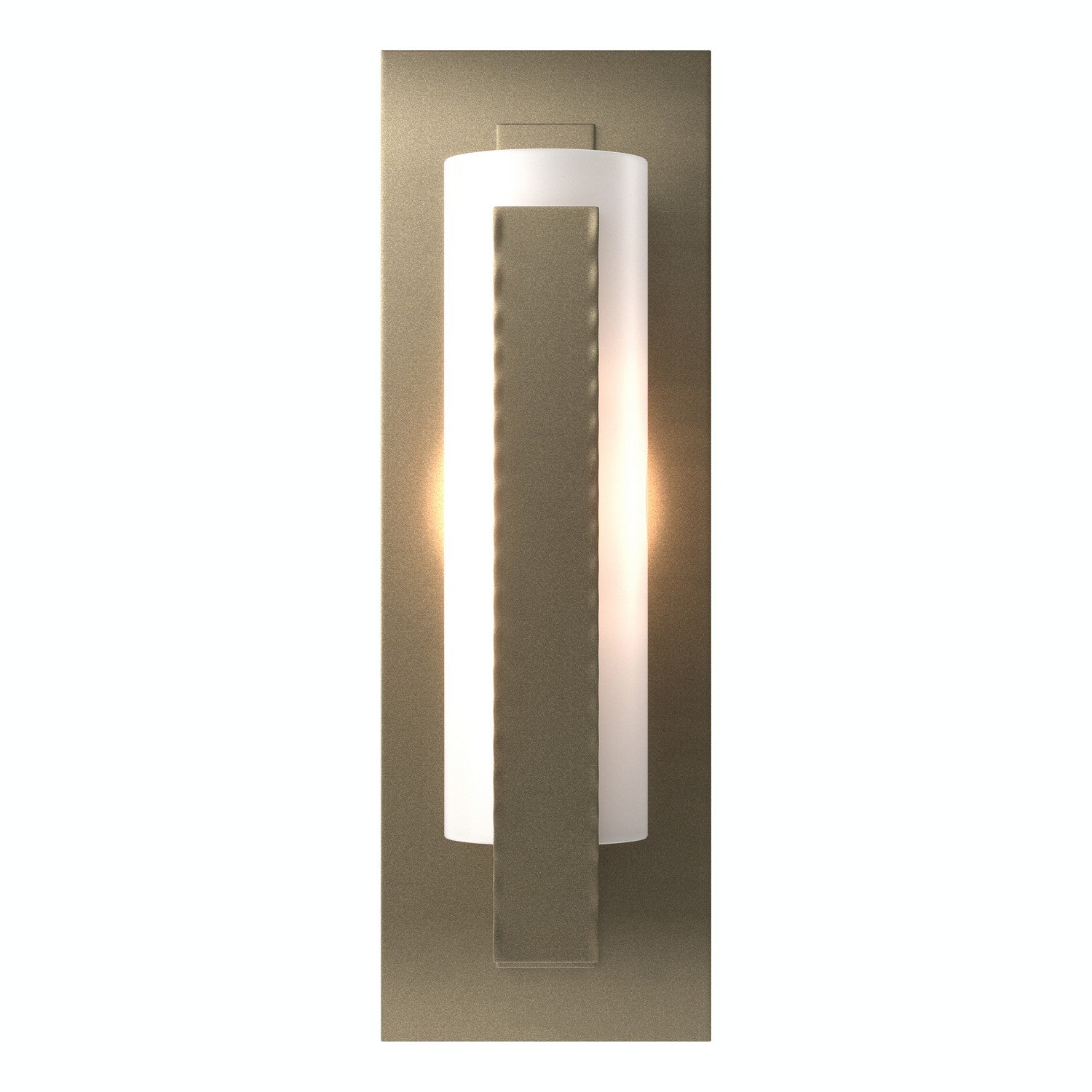Hubbardton Forge - 217185-SKT-84-GG0065 - Forged Vertical Bar Sconce - Steel Backplate - Vertical Bar - Soft Gold