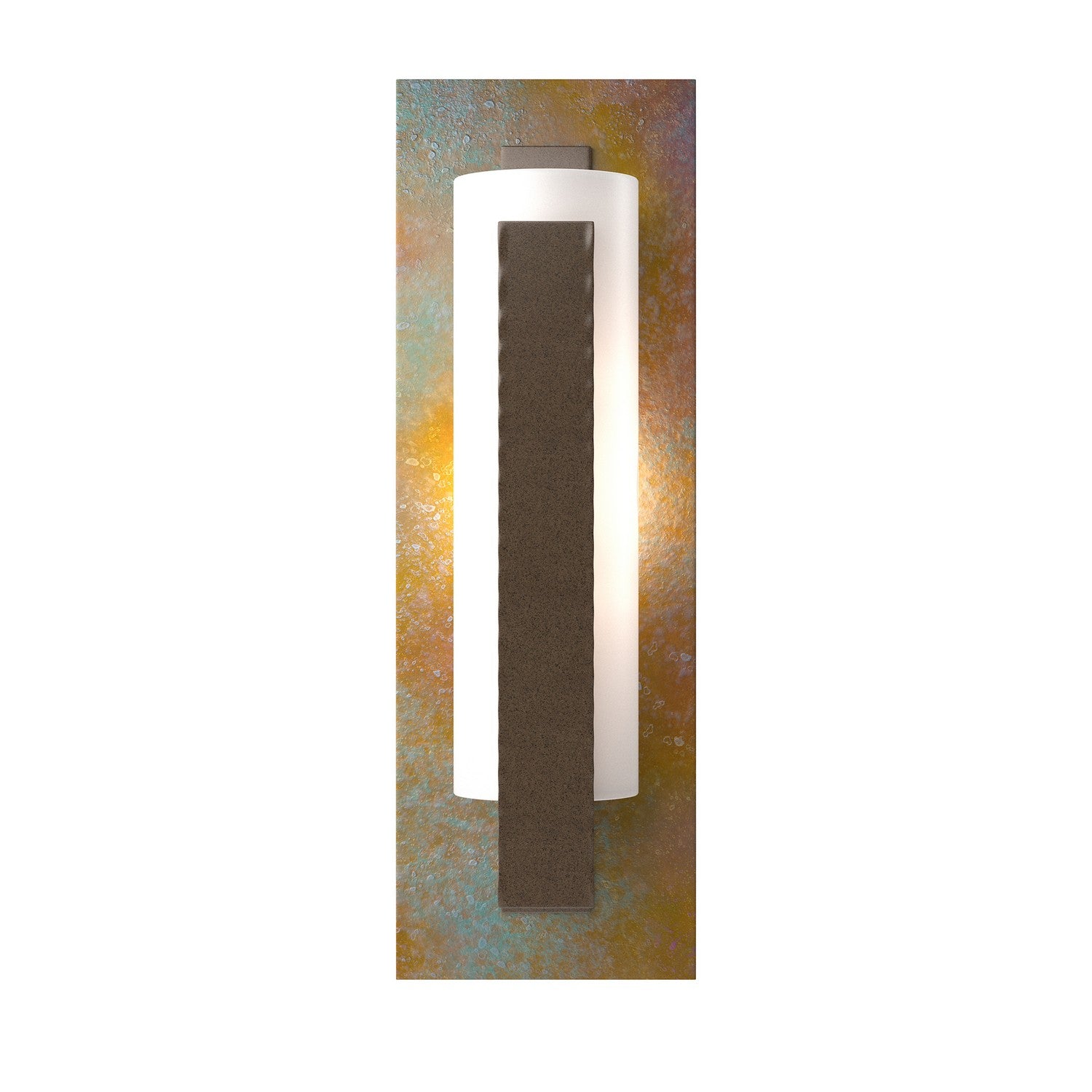 Hubbardton Forge - 217186-SKT-05-CP-GG0065 - Forged Vertical Bar Sconce - Cherry or Copper Backplate - Vertical Bar - Bronze