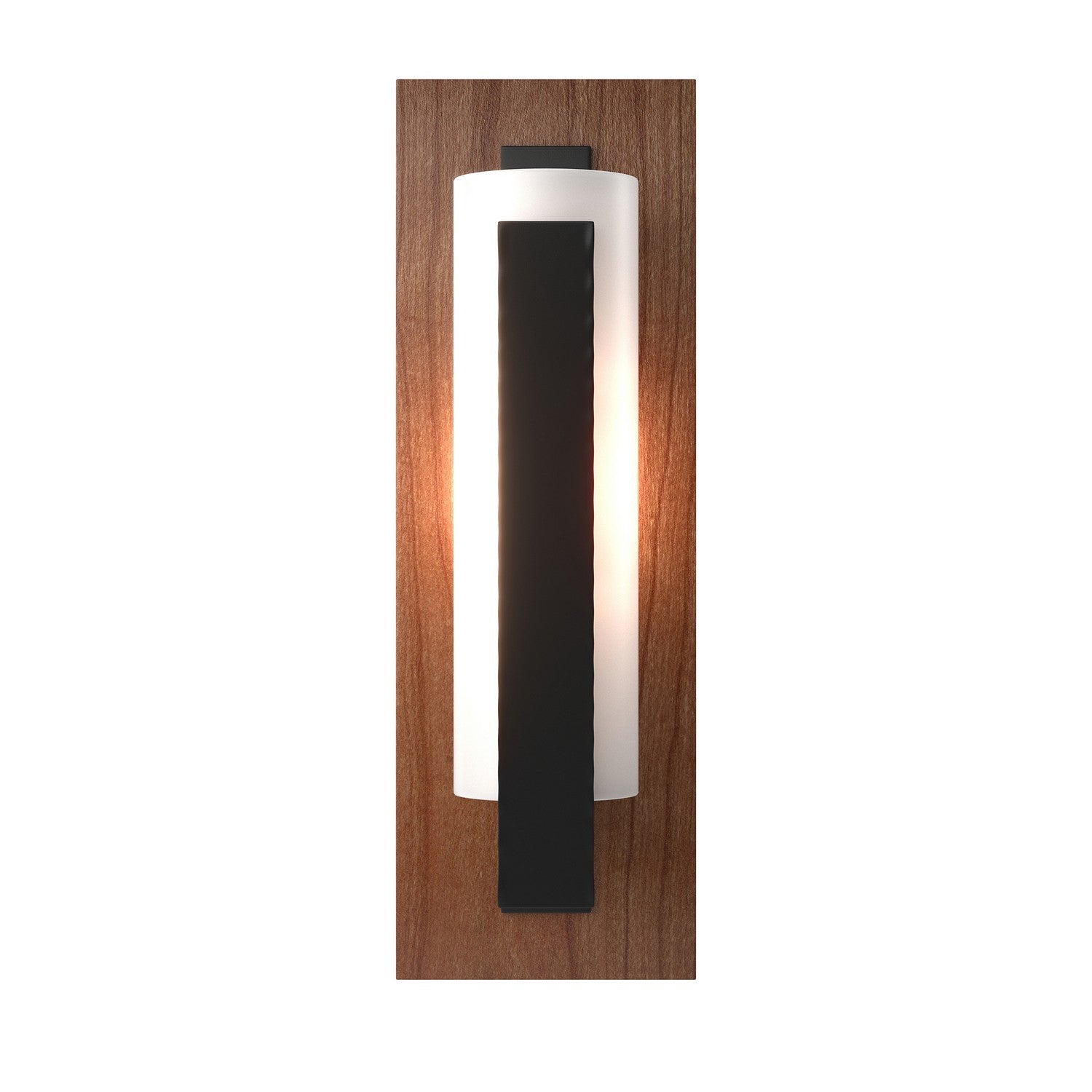Hubbardton Forge - 217186-SKT-10-CH-GG0065 - Forged Vertical Bar Sconce - Cherry or Copper Backplate - Vertical Bar - Black