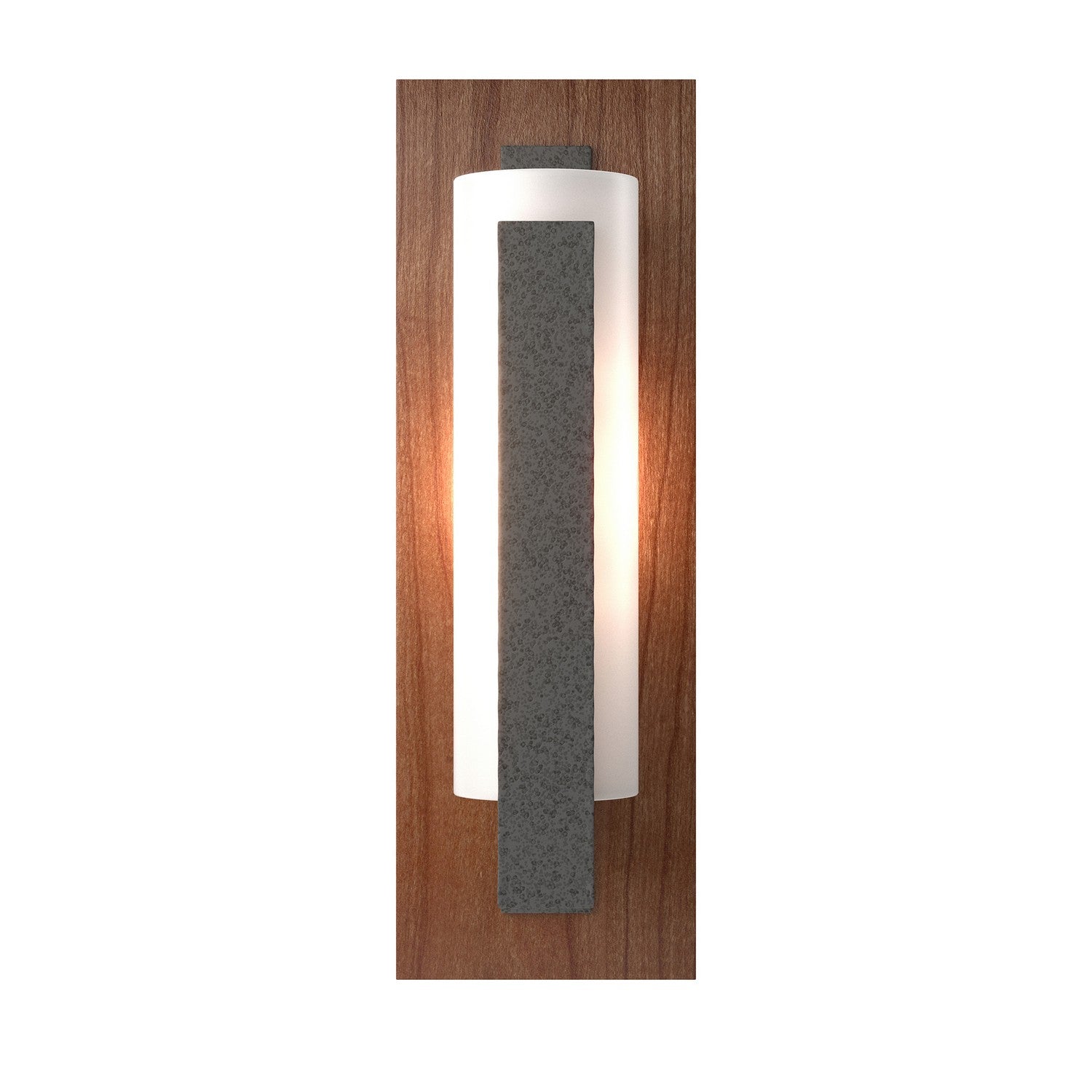 Hubbardton Forge - 217186-SKT-20-CH-GG0065 - Forged Vertical Bar Sconce - Cherry or Copper Backplate - Vertical Bar - Natural Iron