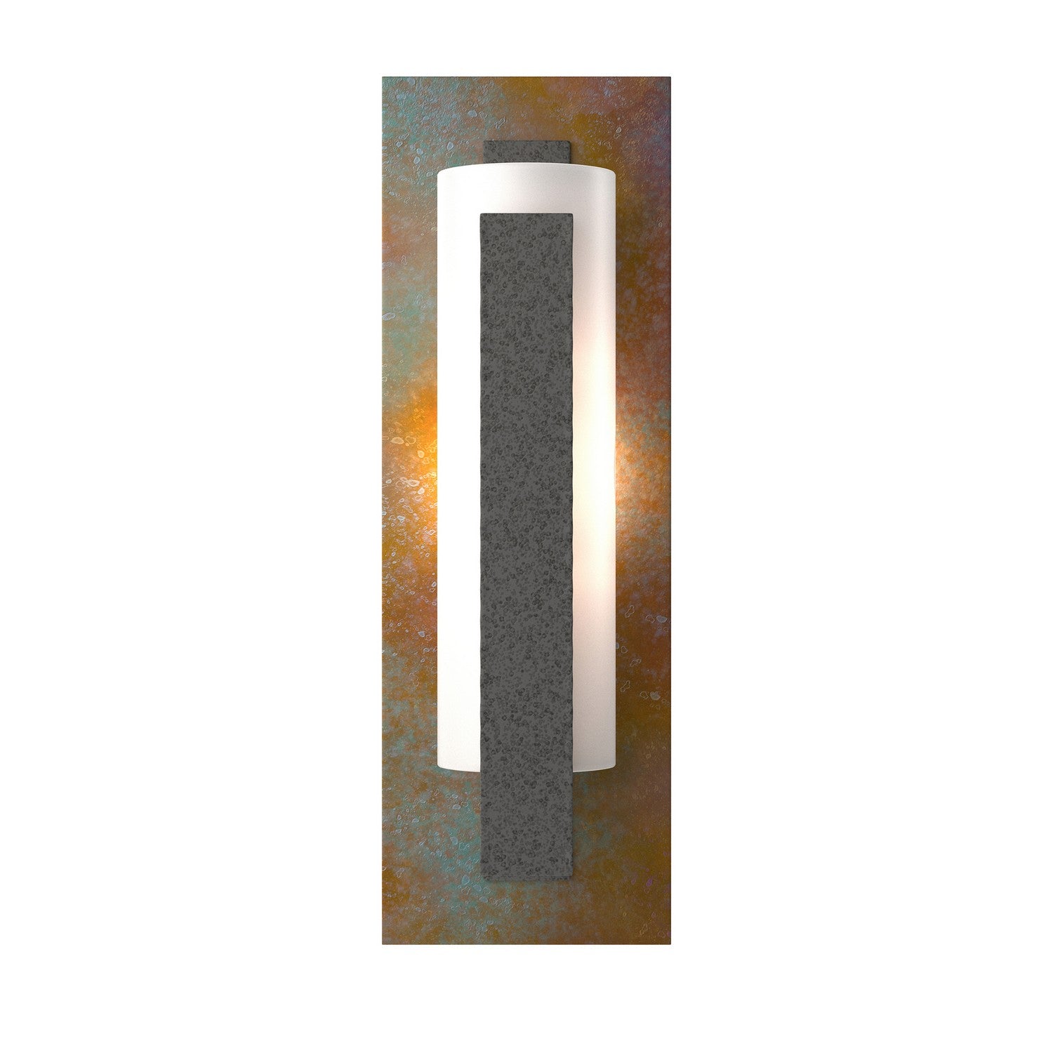 Hubbardton Forge - 217186-SKT-20-CP-GG0065 - Forged Vertical Bar Sconce - Cherry or Copper Backplate - Vertical Bar - Natural Iron