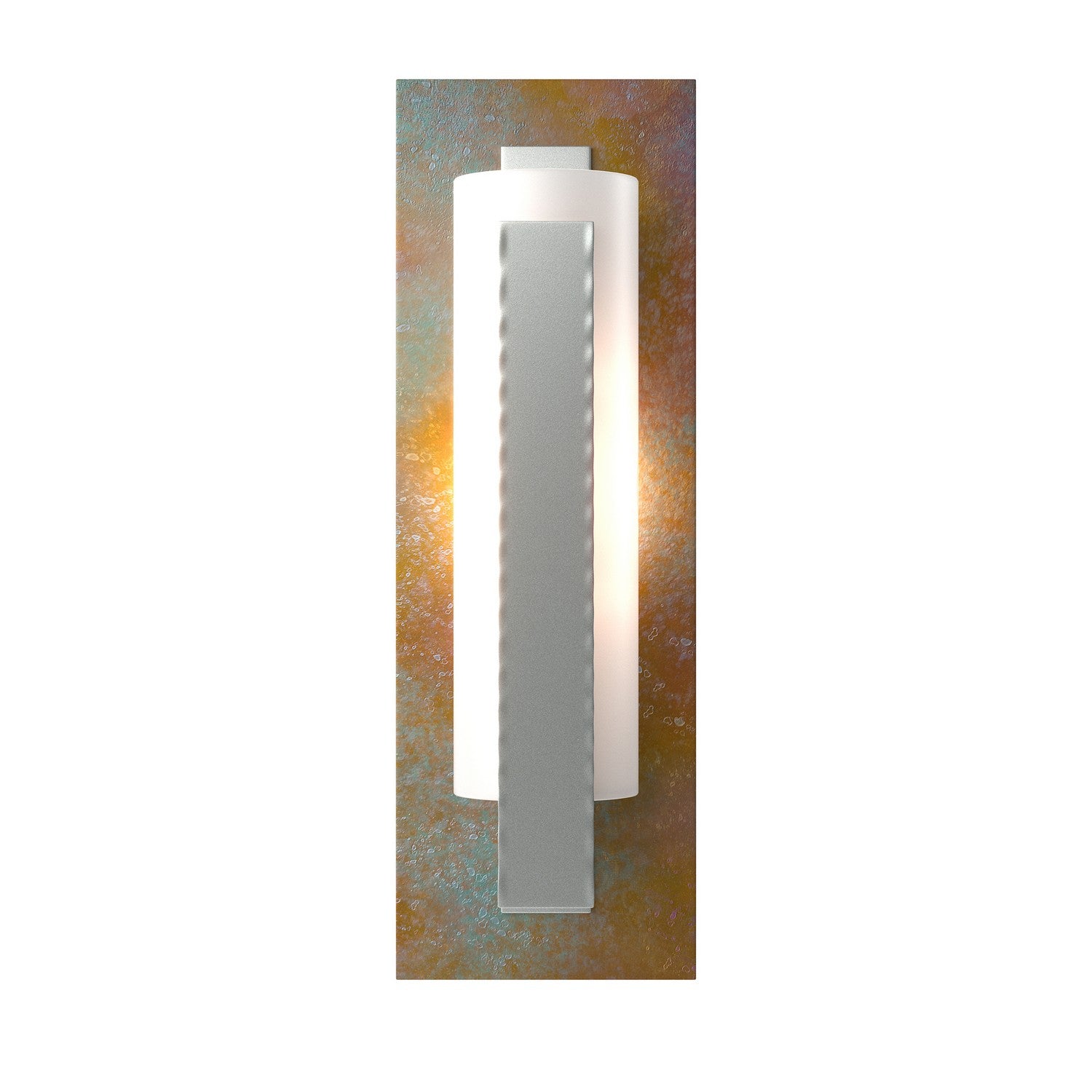 Hubbardton Forge - 217186-SKT-82-CP-GG0065 - Forged Vertical Bar Sconce - Cherry or Copper Backplate - Vertical Bar - Vintage Platinum