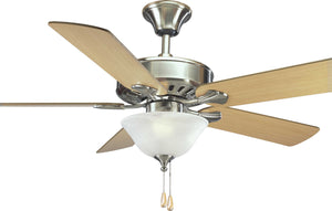 Progress Lighting - P2503-09 - 52"Ceiling Fan - Airpro Performance - Brushed Nickel