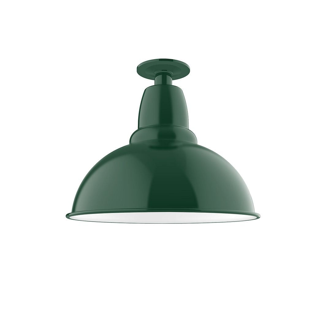 Montclair Light Works - FMB107-42-G06 - One Light Flush Mount - Cafe - Forest Green