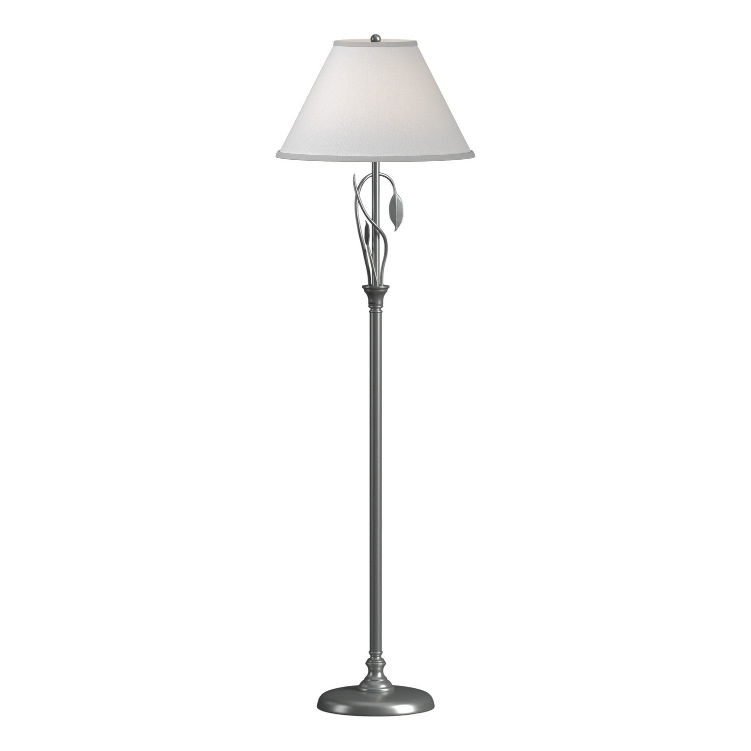 Hubbardton Forge - 246761-SKT-82-SF1755 - Forged Leaves and Vase Floor Lamp - Leaf - Vintage Platinum