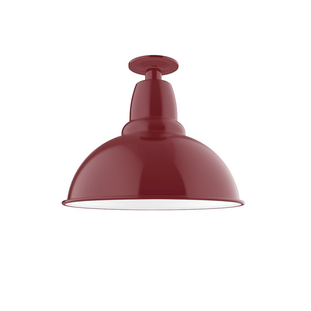 Montclair Light Works - FMB107-55 - One Light Flush Mount - Cafe - Barn Red