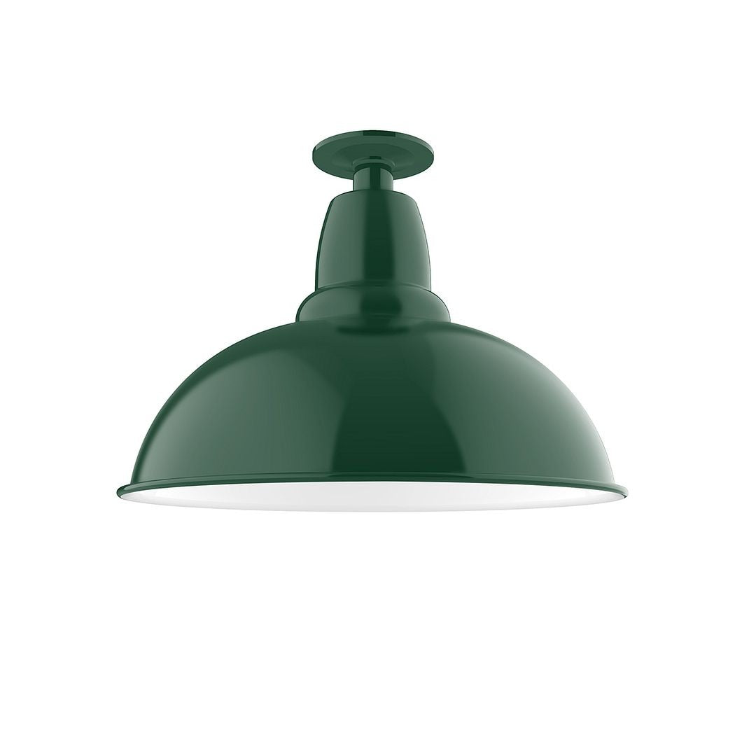 Montclair Light Works - FMB108-42-G05 - One Light Flush Mount - Cafe - Forest Green