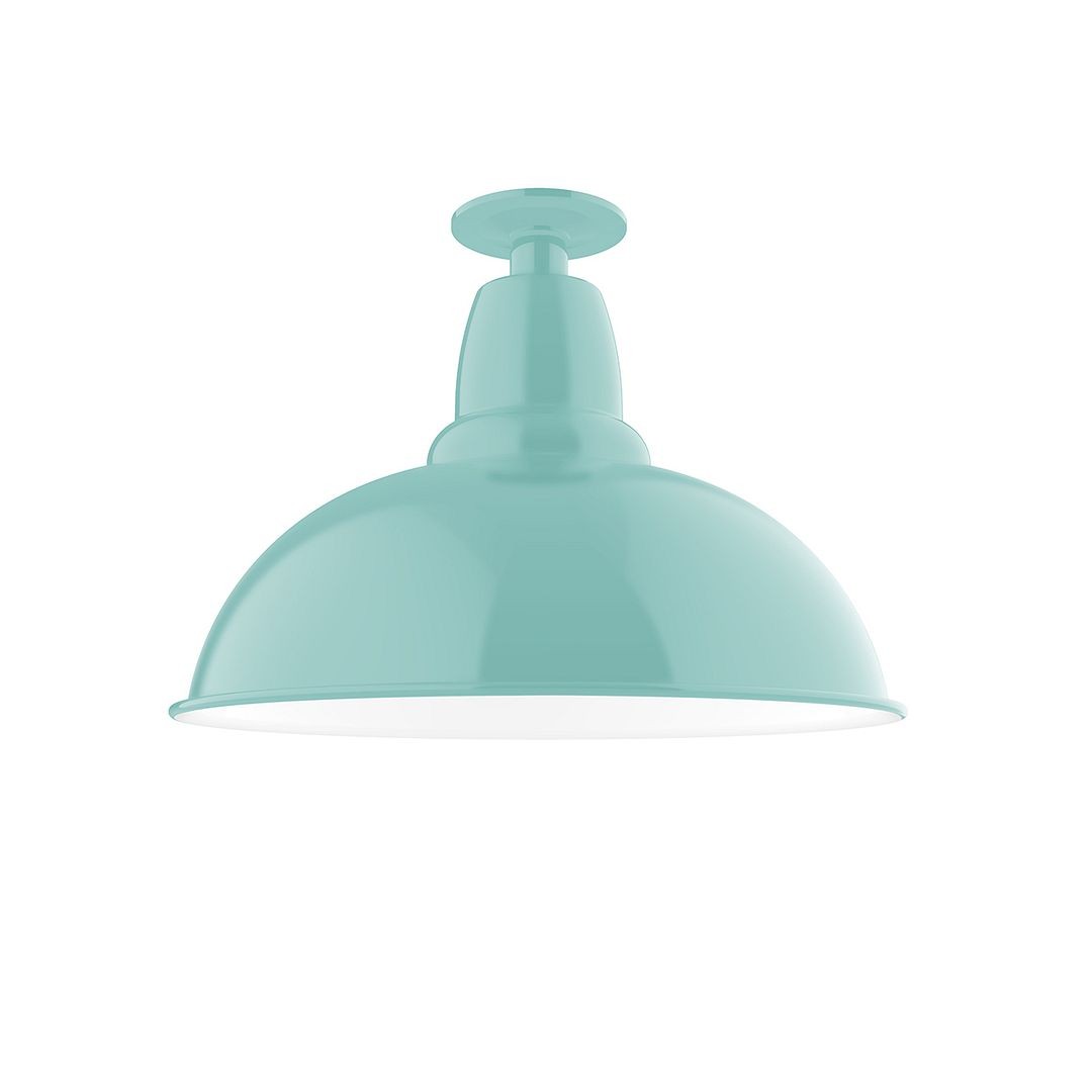 Montclair Light Works - FMB108-48 - One Light Flush Mount - Cafe - Sea Green