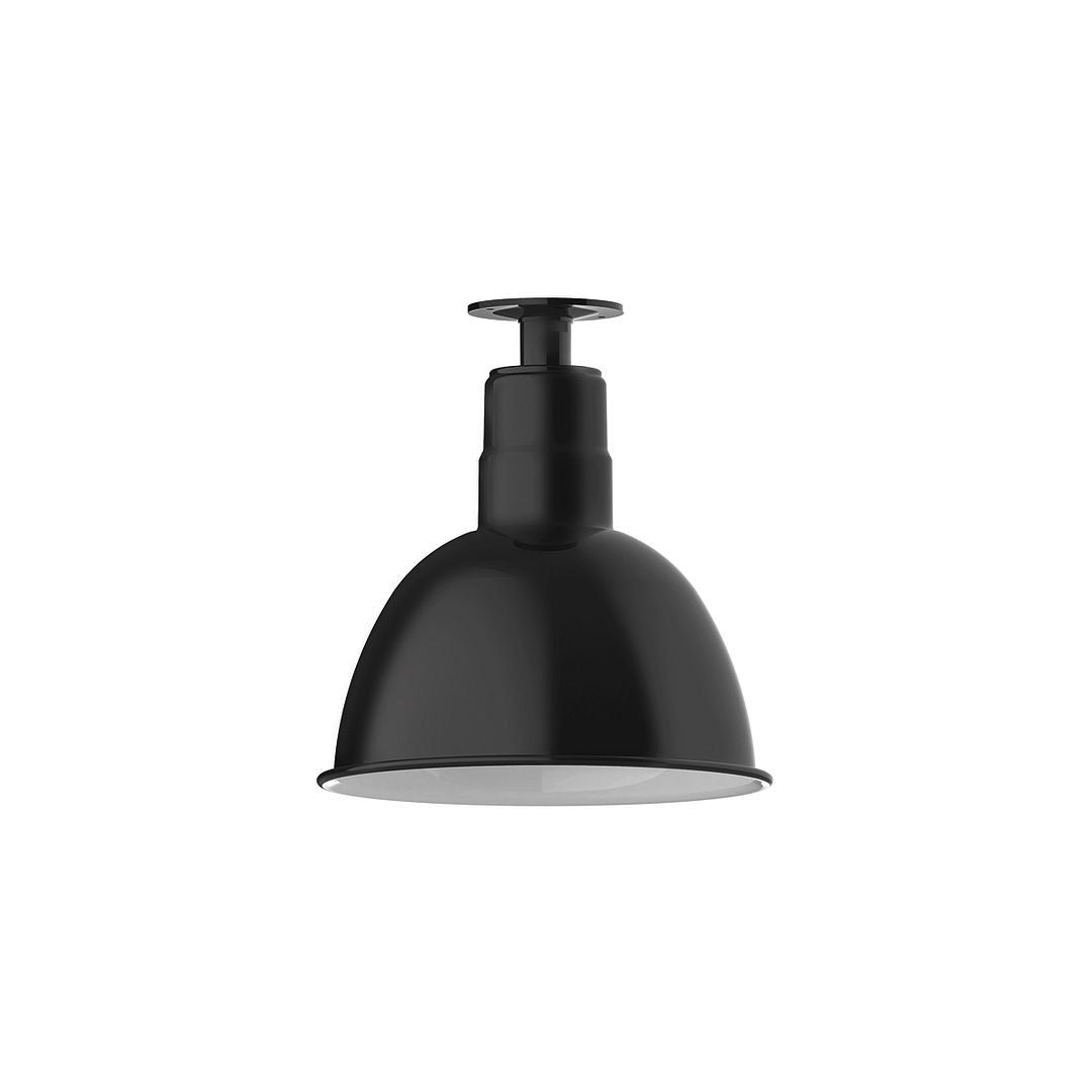 Montclair Light Works - FMB116-41-G05 - One Light Flush Mount - Deep Bowl - Black