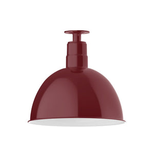 Montclair Light Works - FMB117-55-G06 - One Light Flush Mount - Deep Bowl - Barn Red