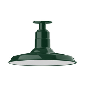 Montclair Light Works - FMB183-42-G06 - One Light Flush Mount - Warehouse - Forest Green