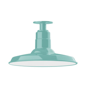 Montclair Light Works - FMB183-48-G05 - One Light Flush Mount - Warehouse - Sea Green