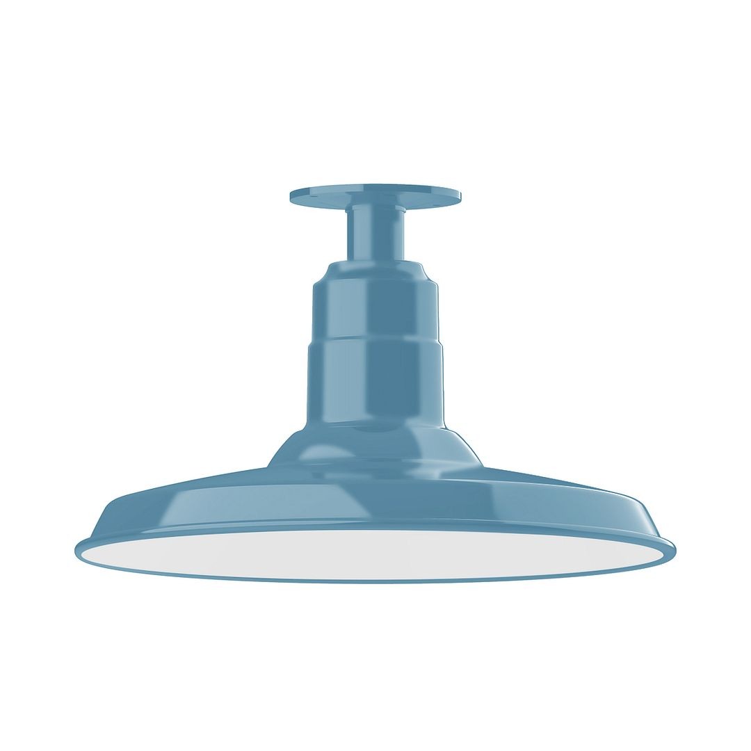 Montclair Light Works - FMB183-54-G05 - One Light Flush Mount - Warehouse - Light Blue