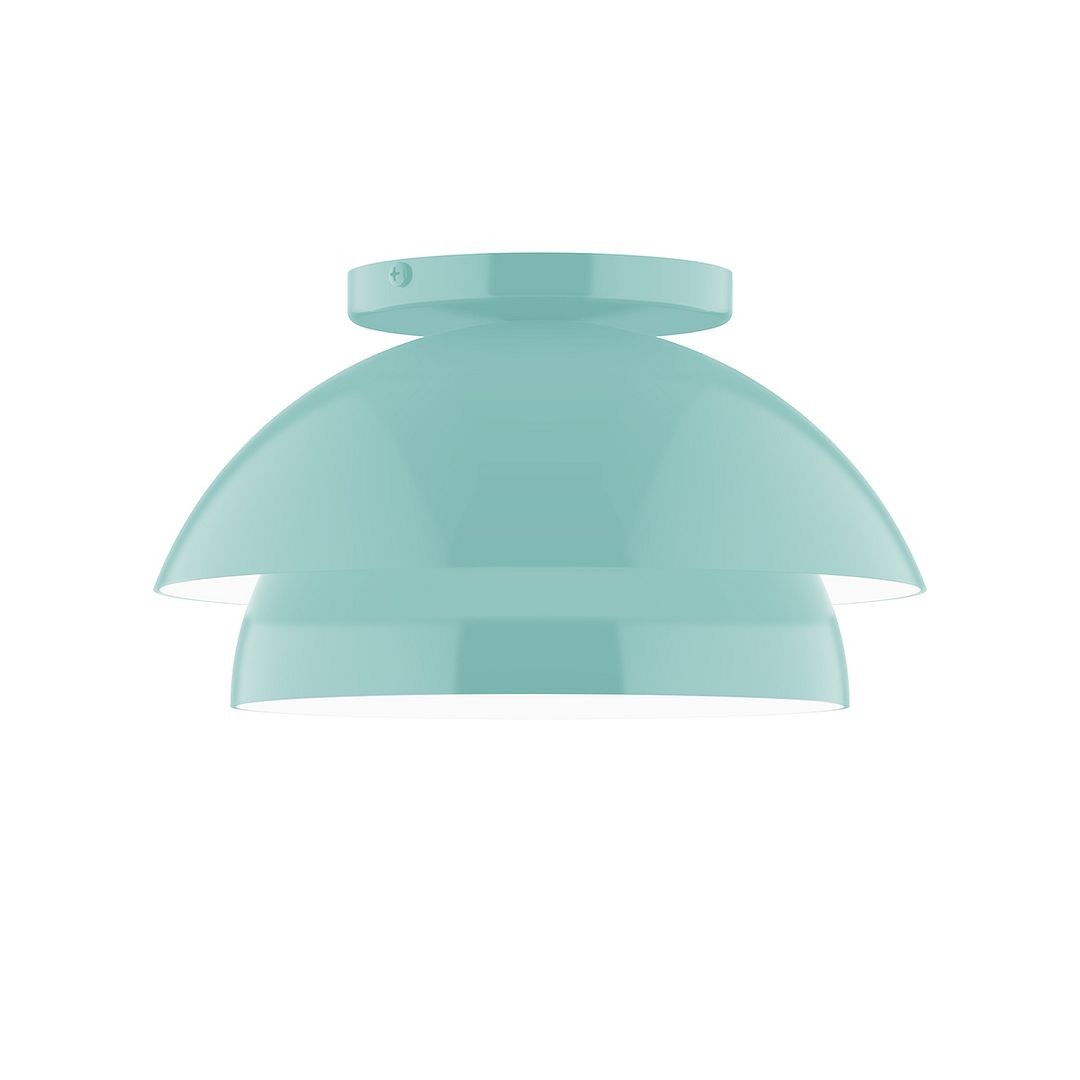 Montclair Light Works - FMDX445-G15-48 - One Light Flush Mount - Nest - Sea Green