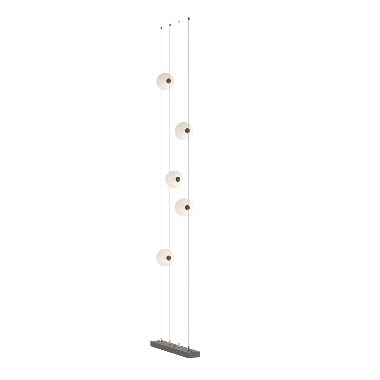 Hubbardton Forge - 289520-LED-STND-07-GG0668 - Abacus 5-Light Floor to Ceiling Plug-In LED Lamp - Abacus - Dark Smoke