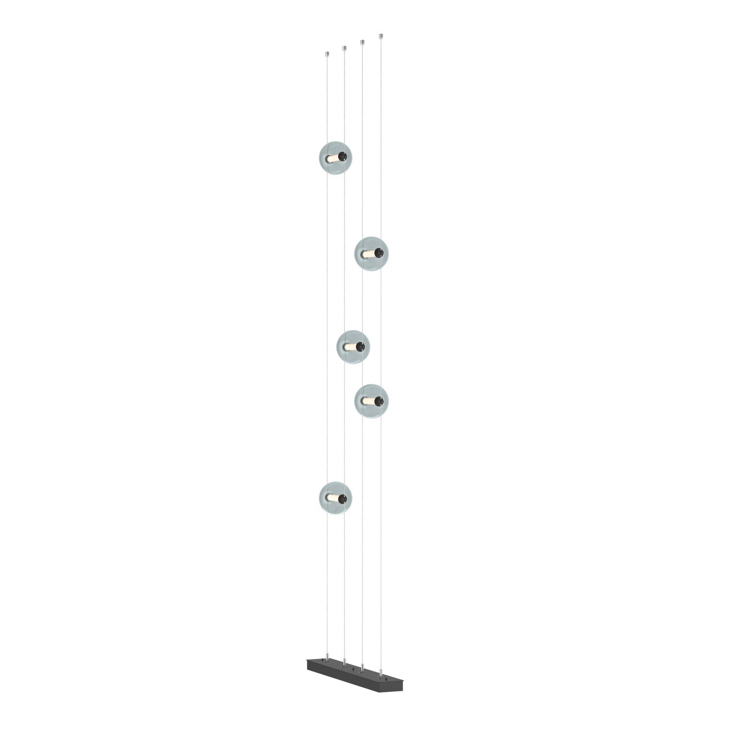 Hubbardton Forge - 289520-LED-STND-10-YL0668 - Abacus 5-Light Floor to Ceiling Plug-In LED Lamp - Abacus - Black