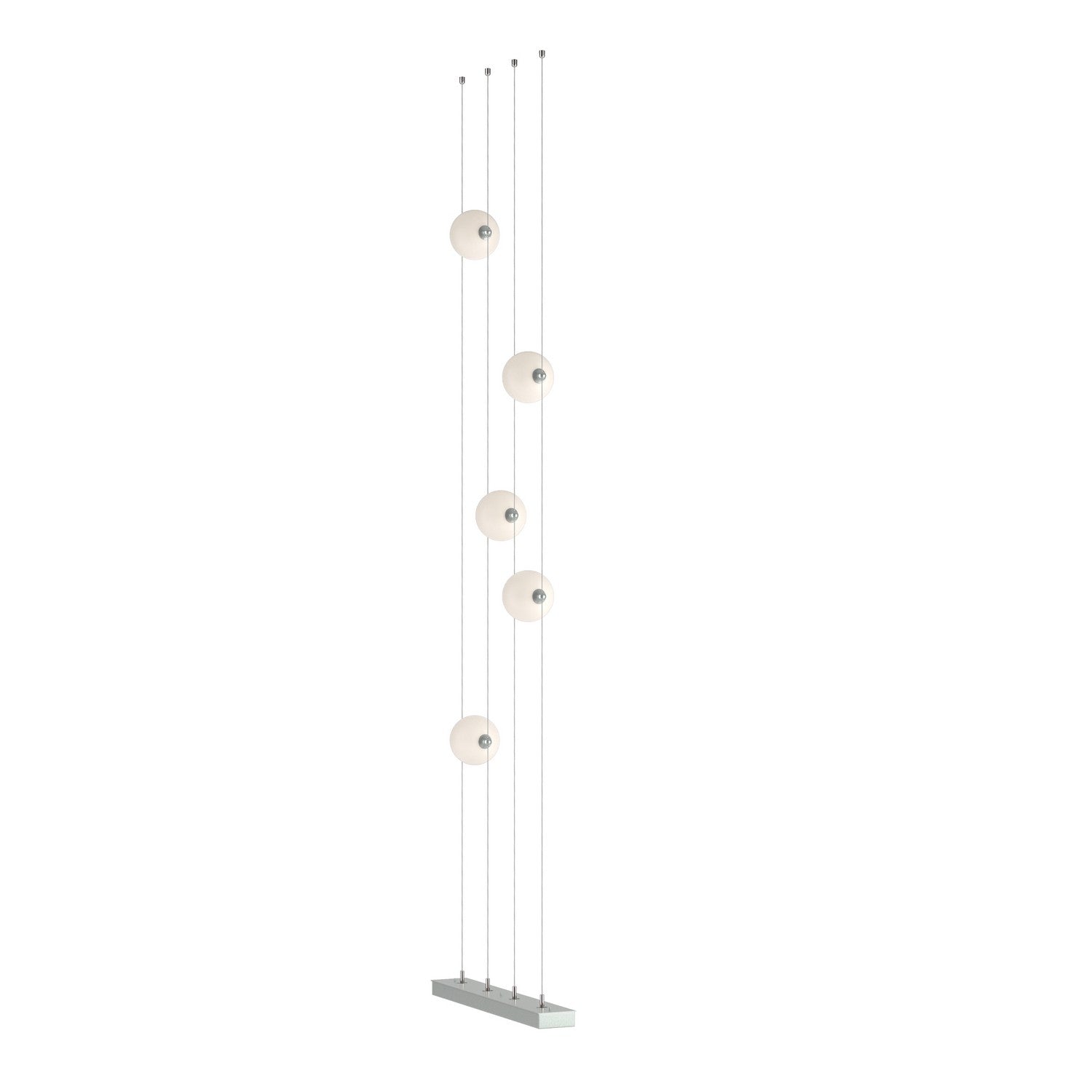 Hubbardton Forge - 289520-LED-STND-82-GG0668 - Abacus 5-Light Floor to Ceiling Plug-In LED Lamp - Abacus - Vintage Platinum