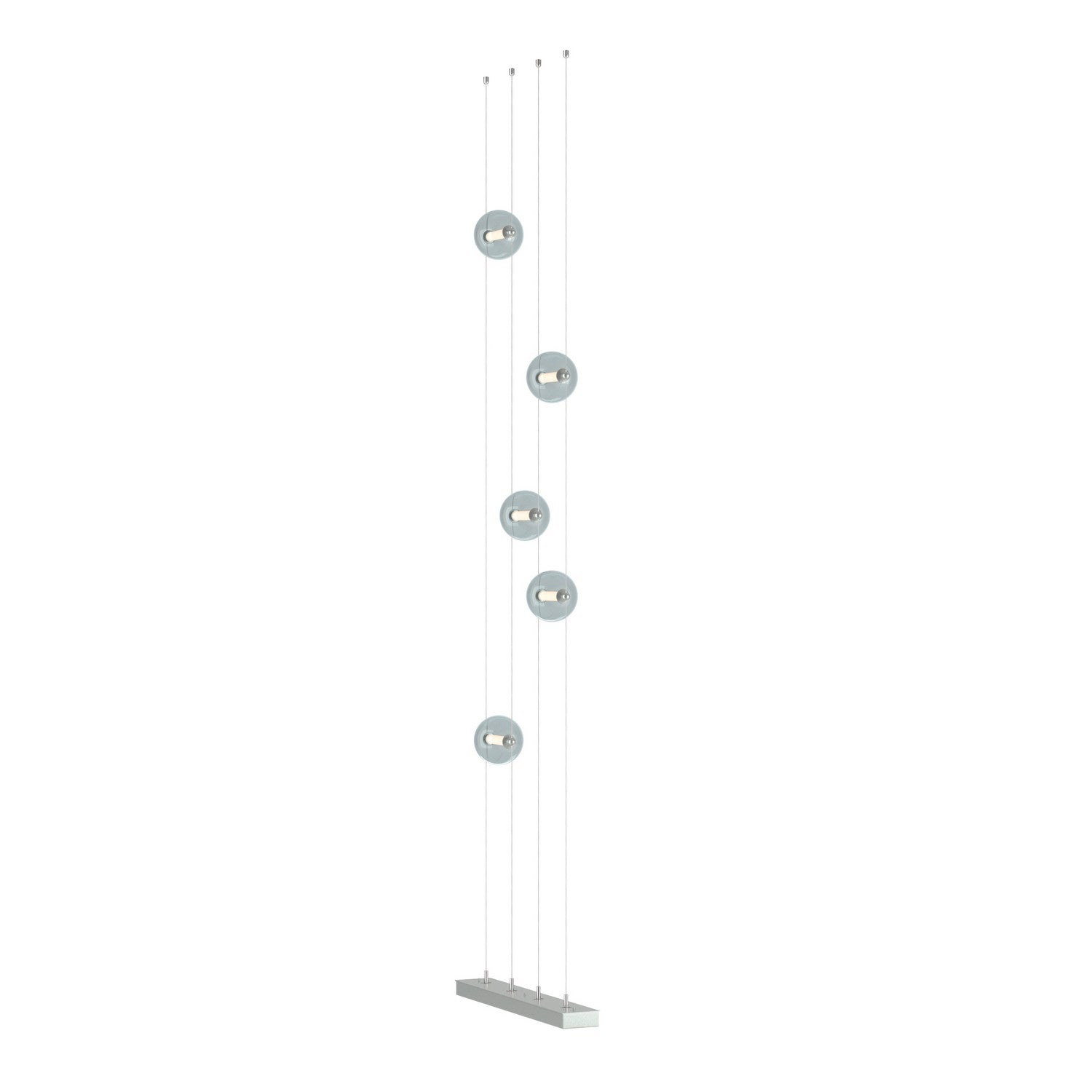 Hubbardton Forge - 289520-LED-STND-82-YL0668 - Abacus 5-Light Floor to Ceiling Plug-In LED Lamp - Abacus - Vintage Platinum