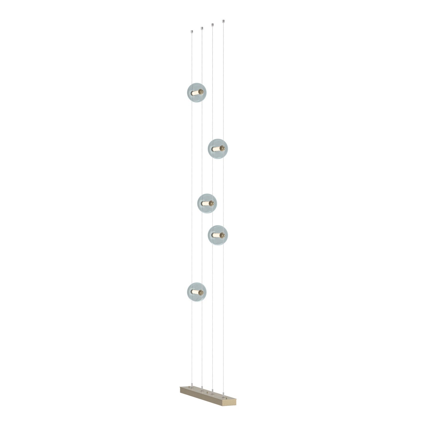 Hubbardton Forge - 289520-LED-STND-84-YL0668 - Abacus 5-Light Floor to Ceiling Plug-In LED Lamp - Abacus - Soft Gold
