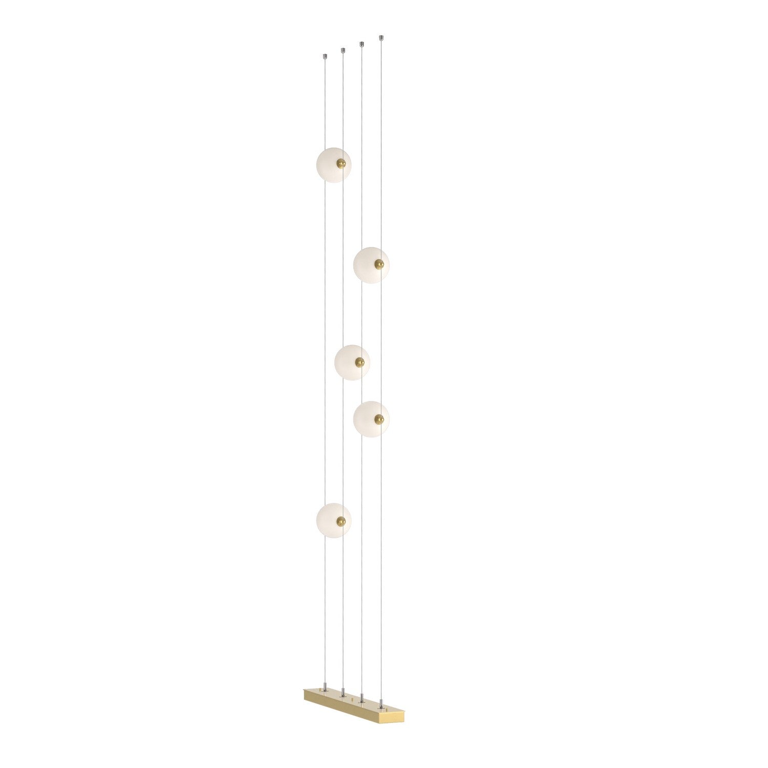 Hubbardton Forge - 289520-LED-STND-86-GG0668 - Abacus 5-Light Floor to Ceiling Plug-In LED Lamp - Abacus - Modern Brass