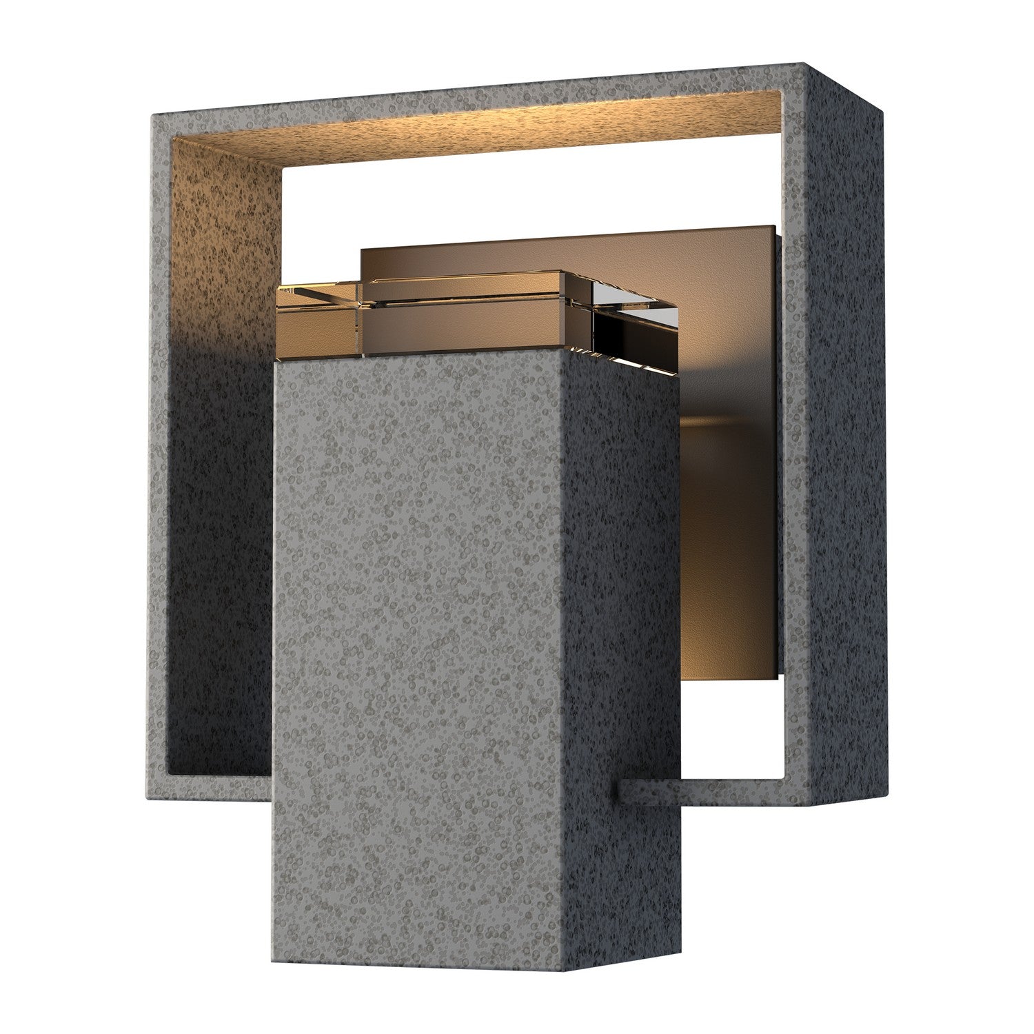 Hubbardton Forge - 302601-SKT-20-14-ZM0546 - One Light Outdoor Wall Sconce - Shadow Box - Coastal Natural Iron