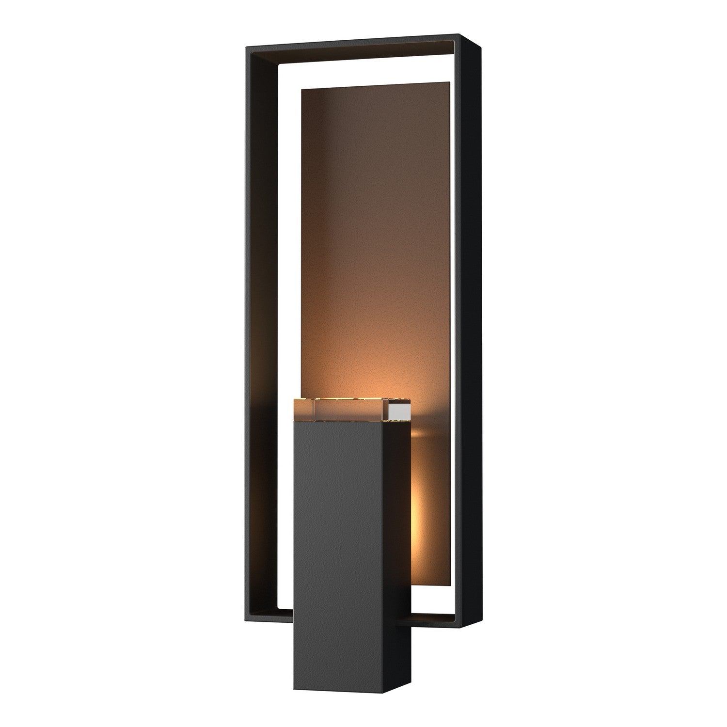 Hubbardton Forge - 302605-SKT-80-75-ZM0546 - Two Light Outdoor Wall Sconce - Shadow Box - Coastal Black