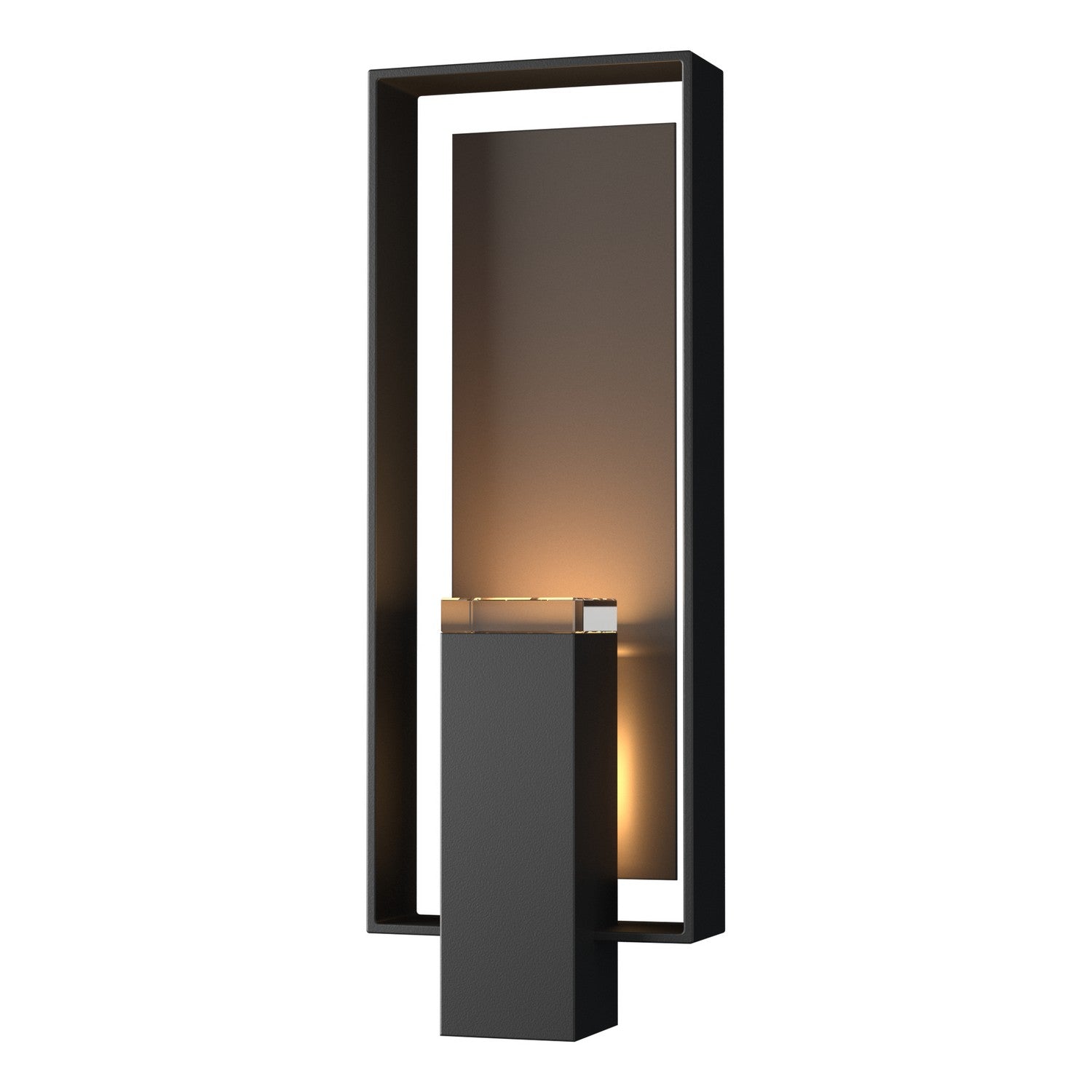 Hubbardton Forge - 302605-SKT-80-77-ZM0546 - Two Light Outdoor Wall Sconce - Shadow Box - Coastal Black