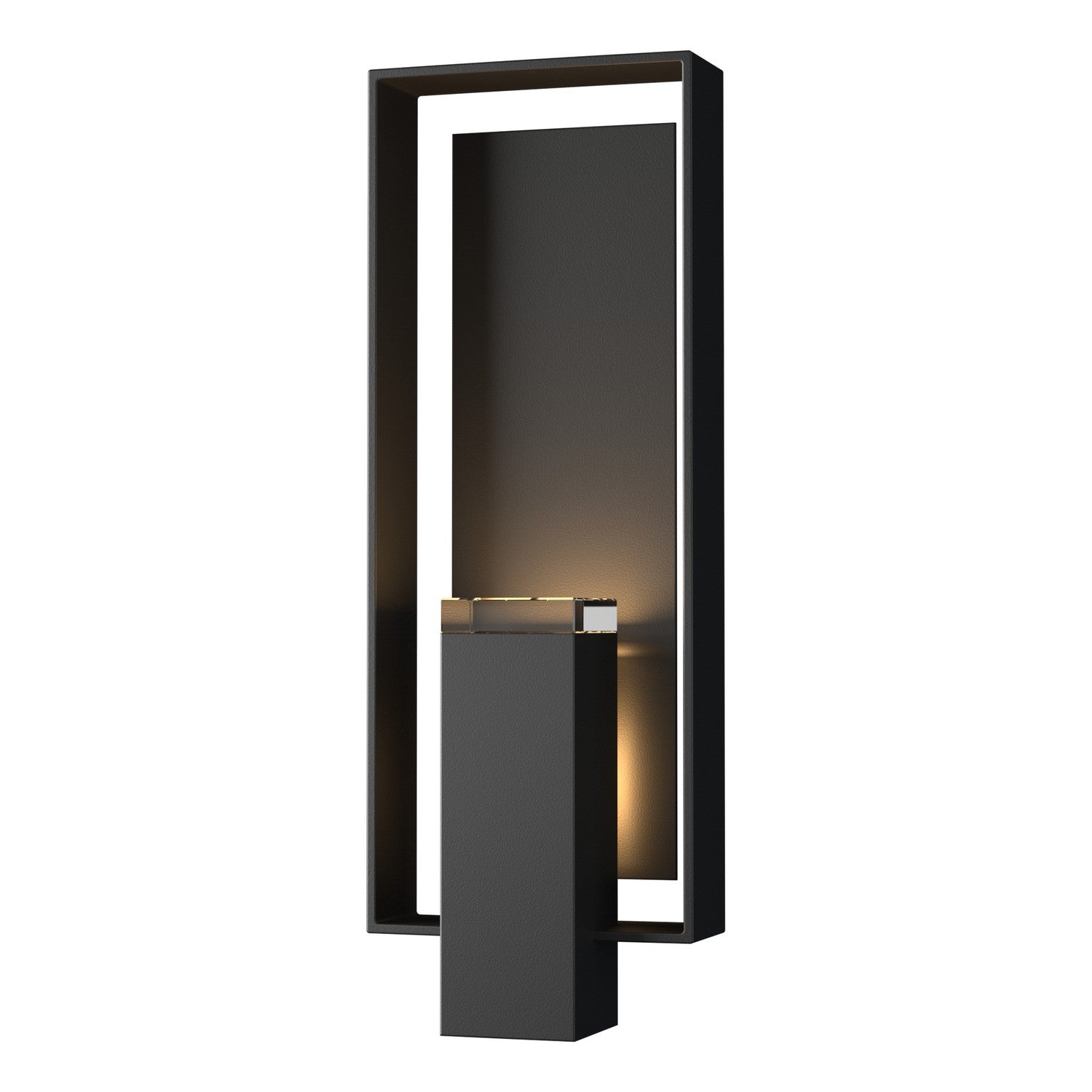 Hubbardton Forge - 302605-SKT-80-80-ZM0546 - Two Light Outdoor Wall Sconce - Shadow Box - Coastal Black