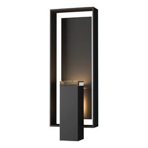 Hubbardton Forge - 302605-SKT-80-80-ZM0546 - Two Light Outdoor Wall Sconce - Shadow Box - Coastal Black