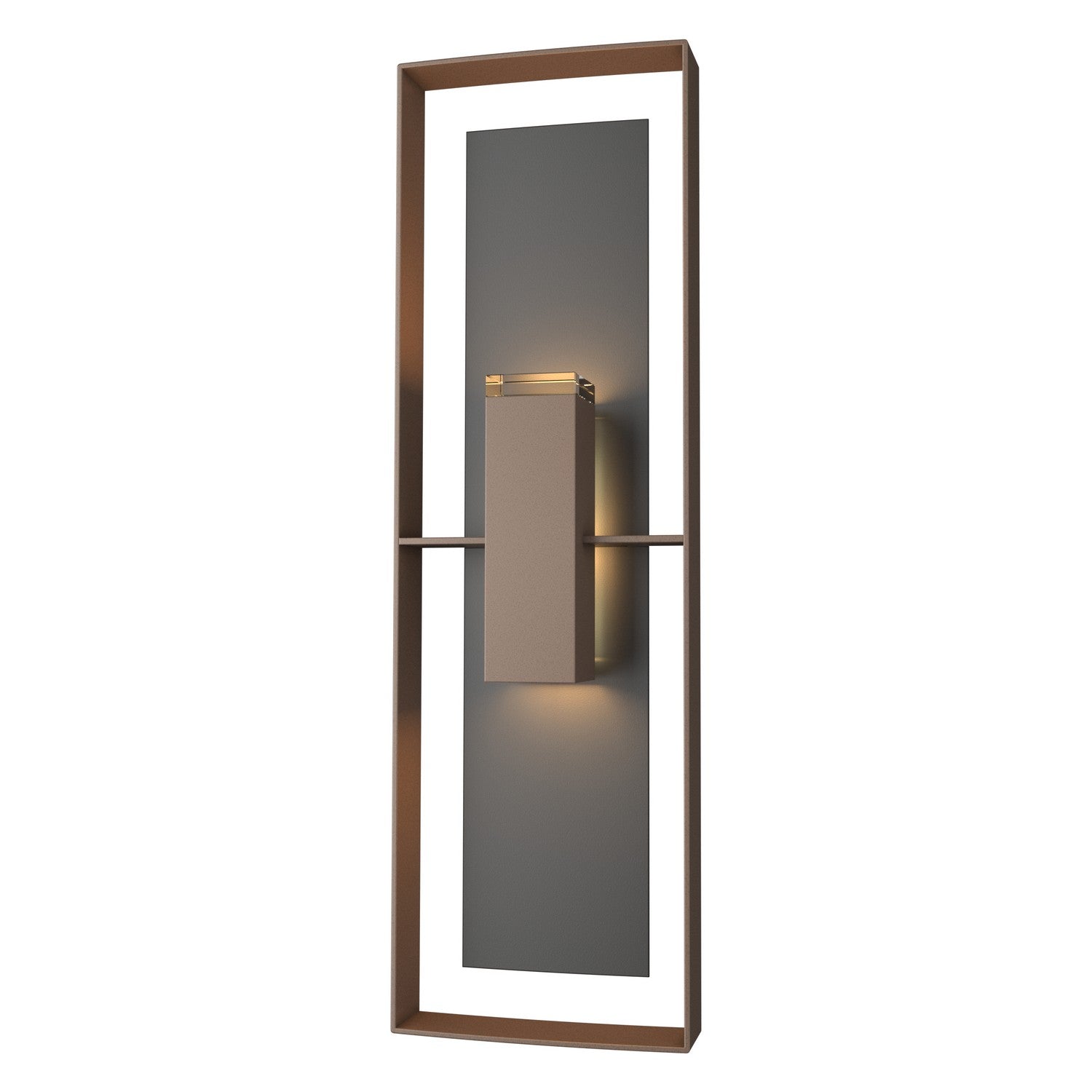 Hubbardton Forge - 302607-SKT-75-80-ZM0546 - Two Light Outdoor Wall Sconce - Shadow Box - Coastal Bronze