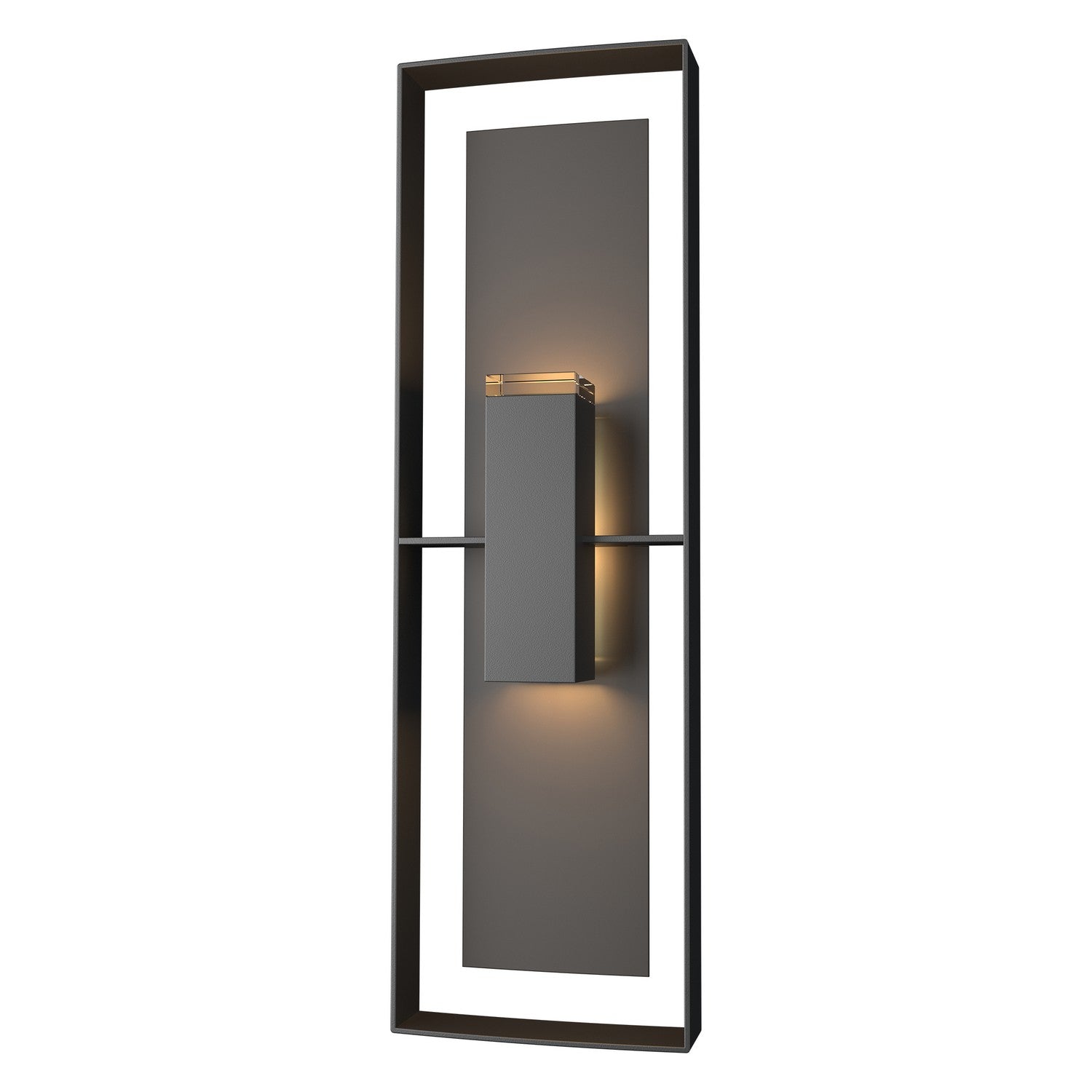 Hubbardton Forge - 302607-SKT-80-14-ZM0546 - Two Light Outdoor Wall Sconce - Shadow Box - Coastal Black