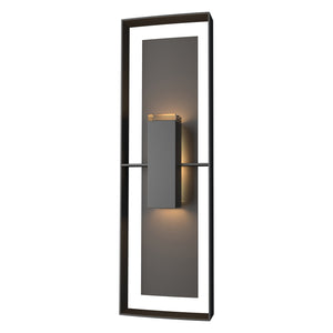 Hubbardton Forge - 302607-SKT-80-14-ZM0546 - Two Light Outdoor Wall Sconce - Shadow Box - Coastal Black
