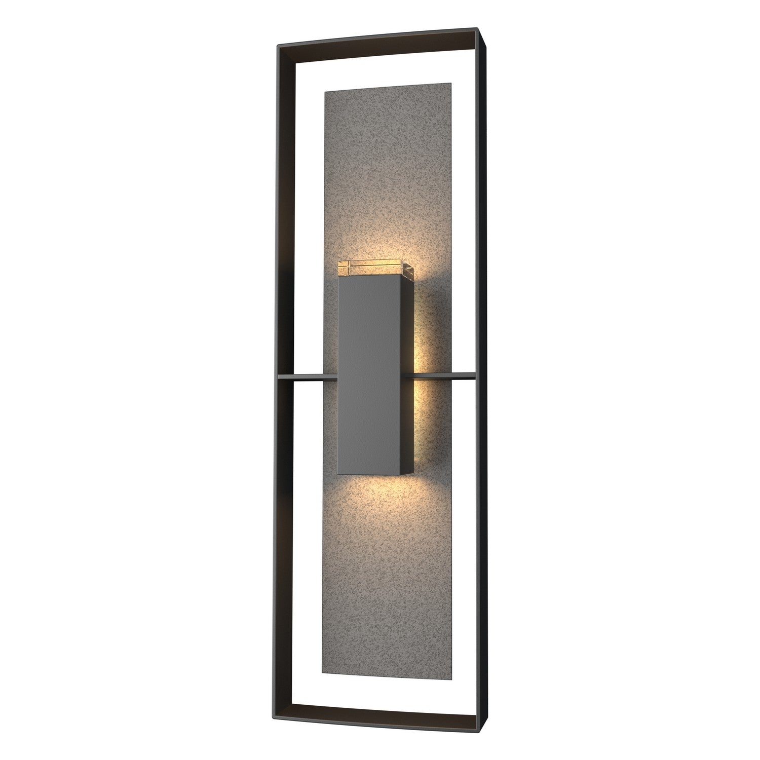 Hubbardton Forge - 302607-SKT-80-20-ZM0546 - Two Light Outdoor Wall Sconce - Shadow Box - Coastal Black