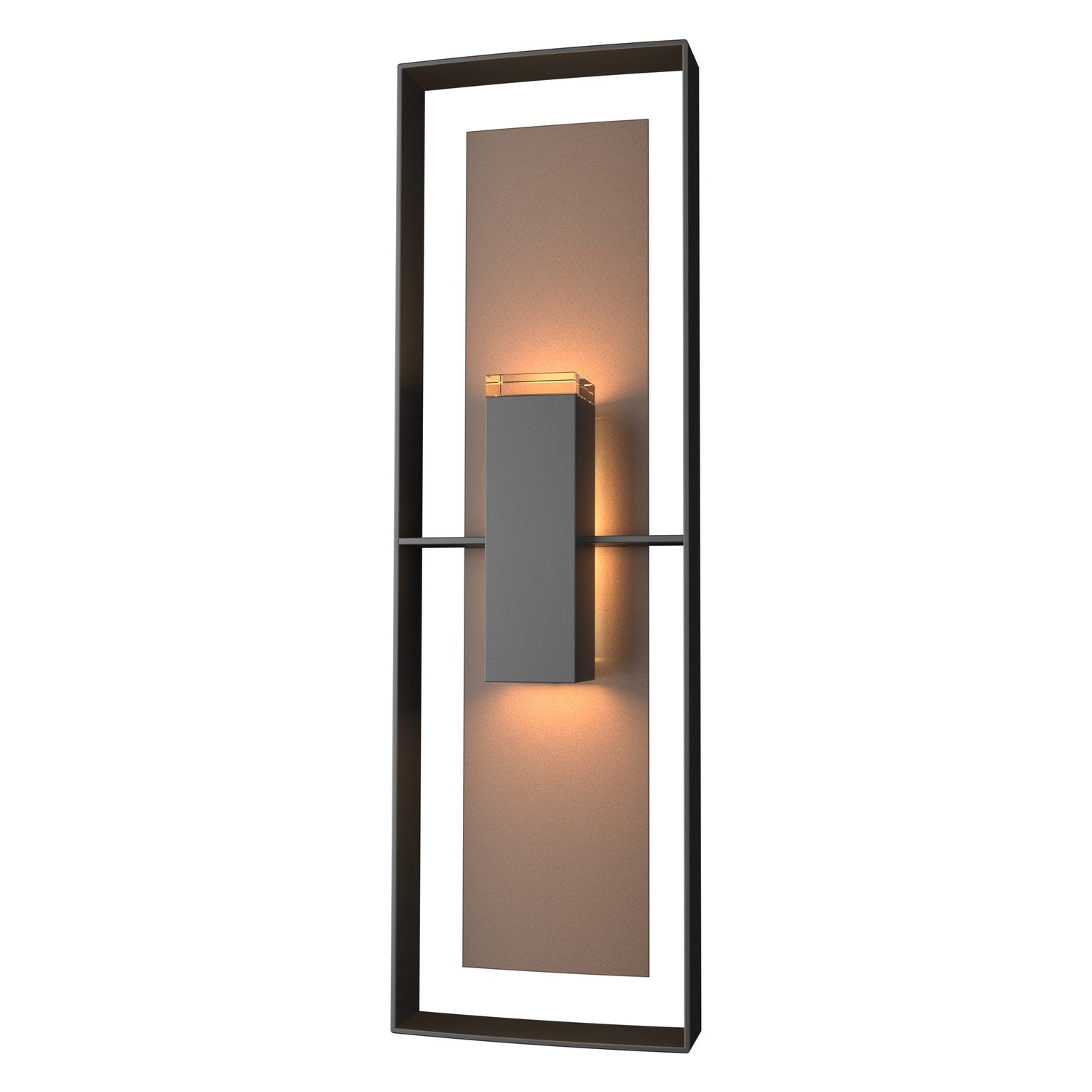 Hubbardton Forge - 302607-SKT-80-75-ZM0546 - Two Light Outdoor Wall Sconce - Shadow Box - Coastal Black