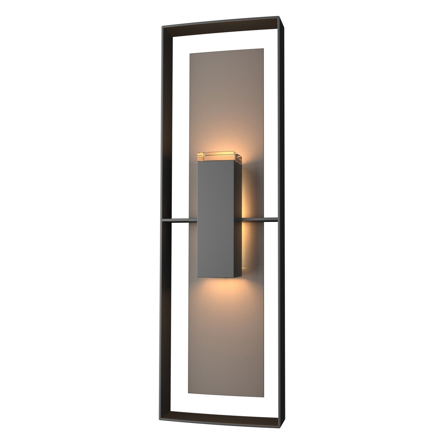Hubbardton Forge - 302607-SKT-80-77-ZM0546 - Two Light Outdoor Wall Sconce - Shadow Box - Coastal Black