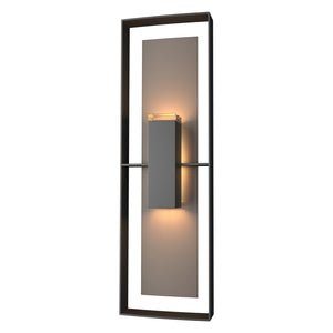 Hubbardton Forge - 302607-SKT-80-77-ZM0546 - Two Light Outdoor Wall Sconce - Shadow Box - Coastal Black