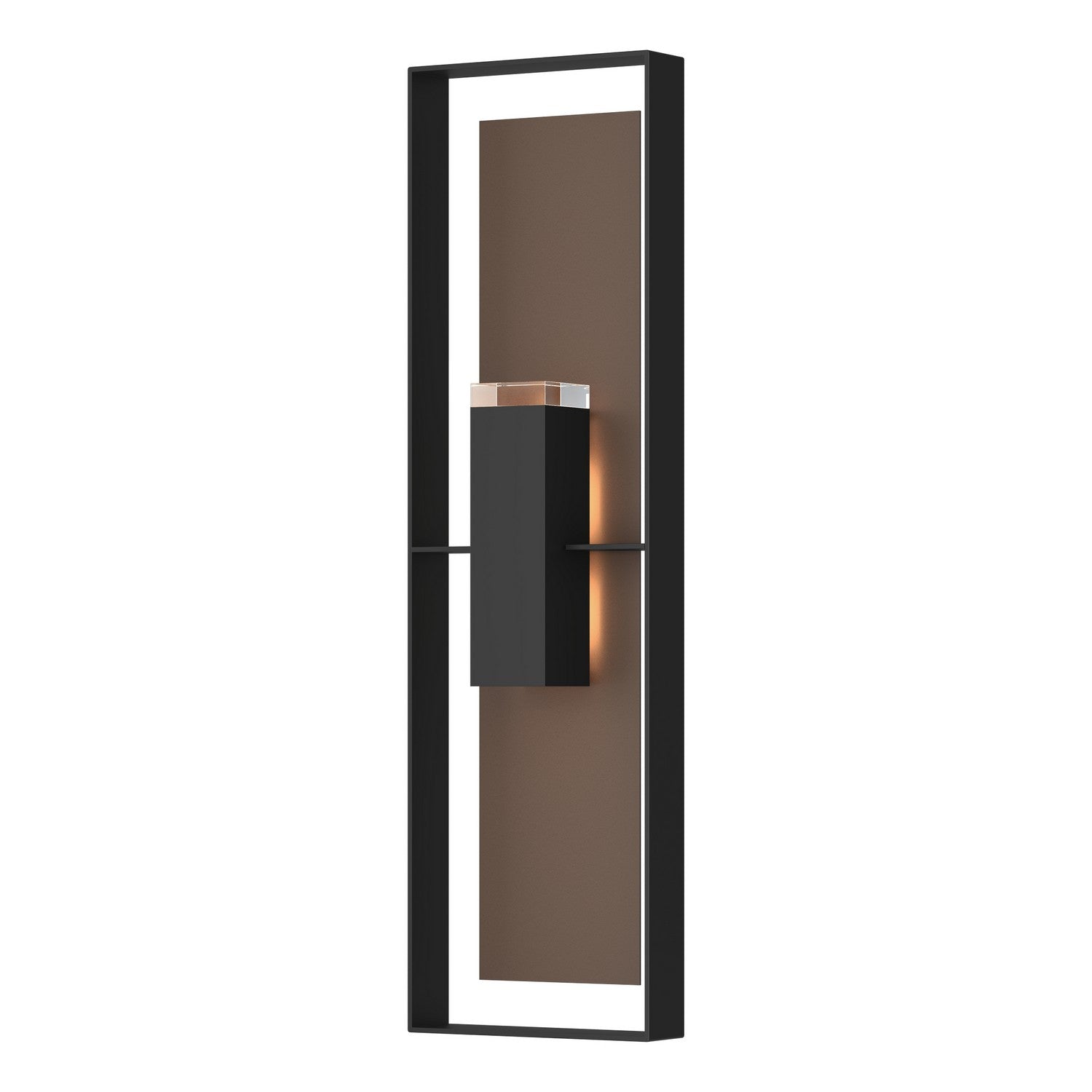Hubbardton Forge - 302608-SKT-80-75-ZM0736 - Two Light Outdoor Wall Sconce - Shadow Box - Coastal Black