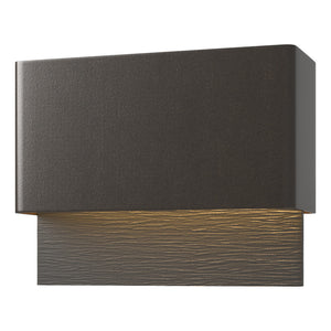 Hubbardton Forge - 302630-LED-14-80 - LED Outdoor Wall Sconce - Stratum - Coastal Oil Rubbed Bronze