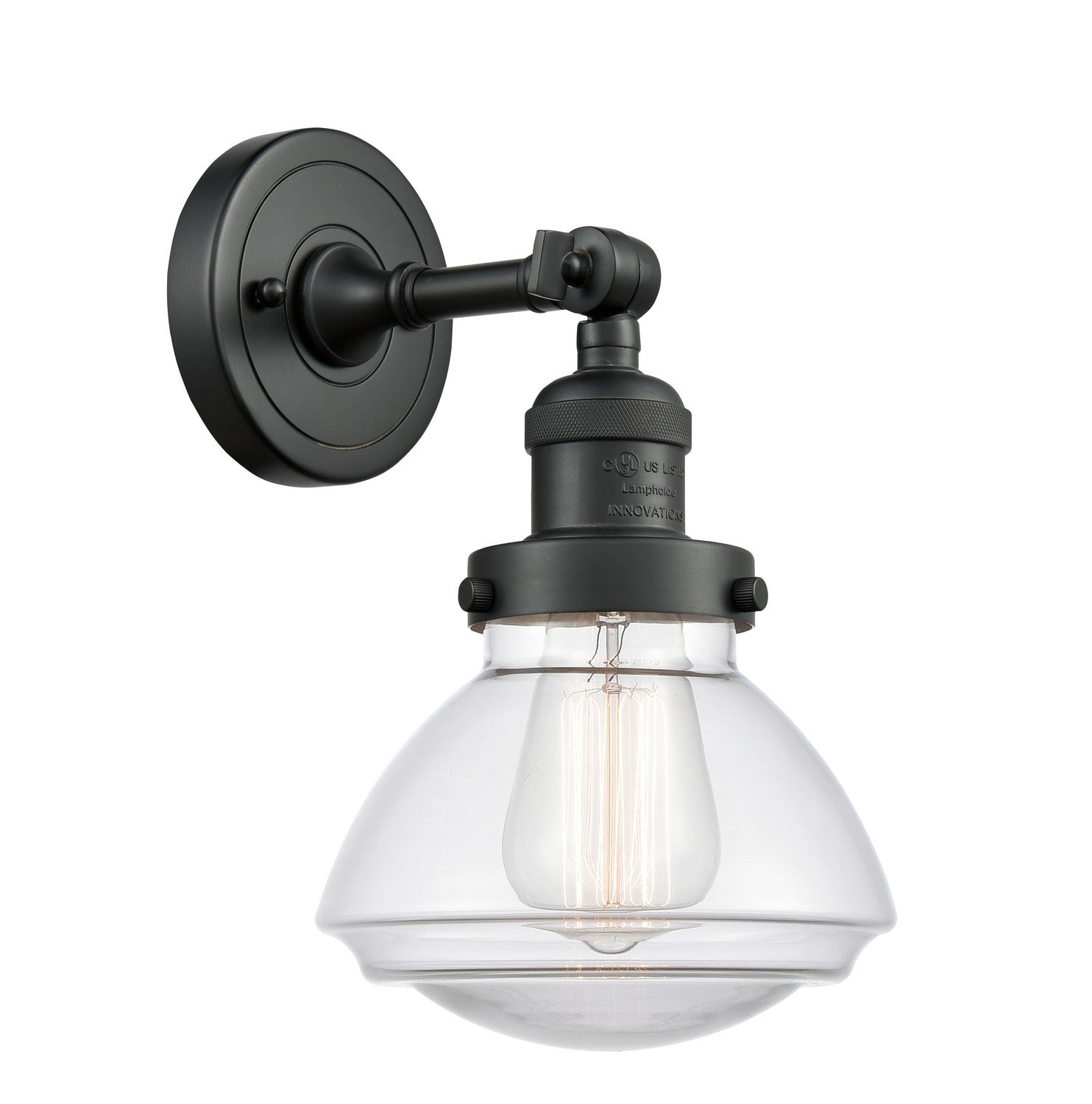 Innovations - 203-BK-G322 - One Light Wall Sconce - Franklin Restoration - Matte Black