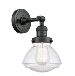 Innovations - 203-BK-G324 - One Light Wall Sconce - Franklin Restoration - Matte Black