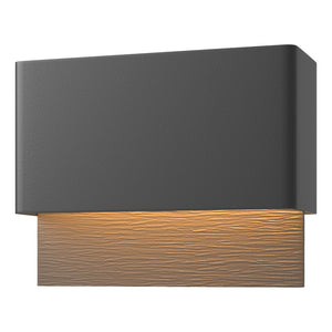 Hubbardton Forge - 302630-LED-80-77 - LED Outdoor Wall Sconce - Stratum - Coastal Black