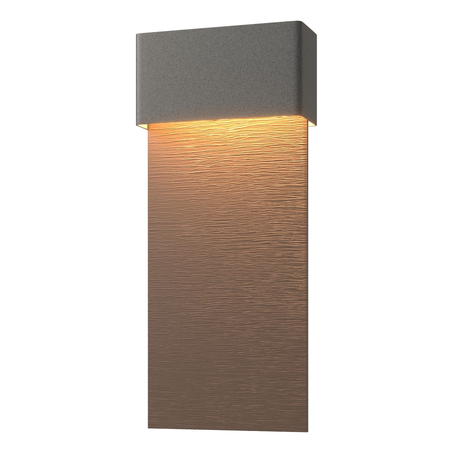 Hubbardton Forge - 302632-LED-20-75 - Stratum Large Dark Sky Friendly LED Outdoor Sconce - Stratum - Coastal Natural Iron