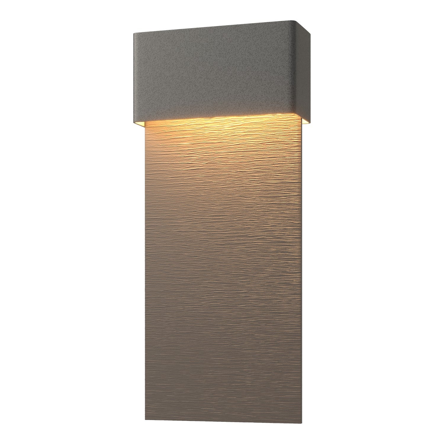 Hubbardton Forge - 302632-LED-20-77 - Stratum Large Dark Sky Friendly LED Outdoor Sconce - Stratum - Coastal Natural Iron