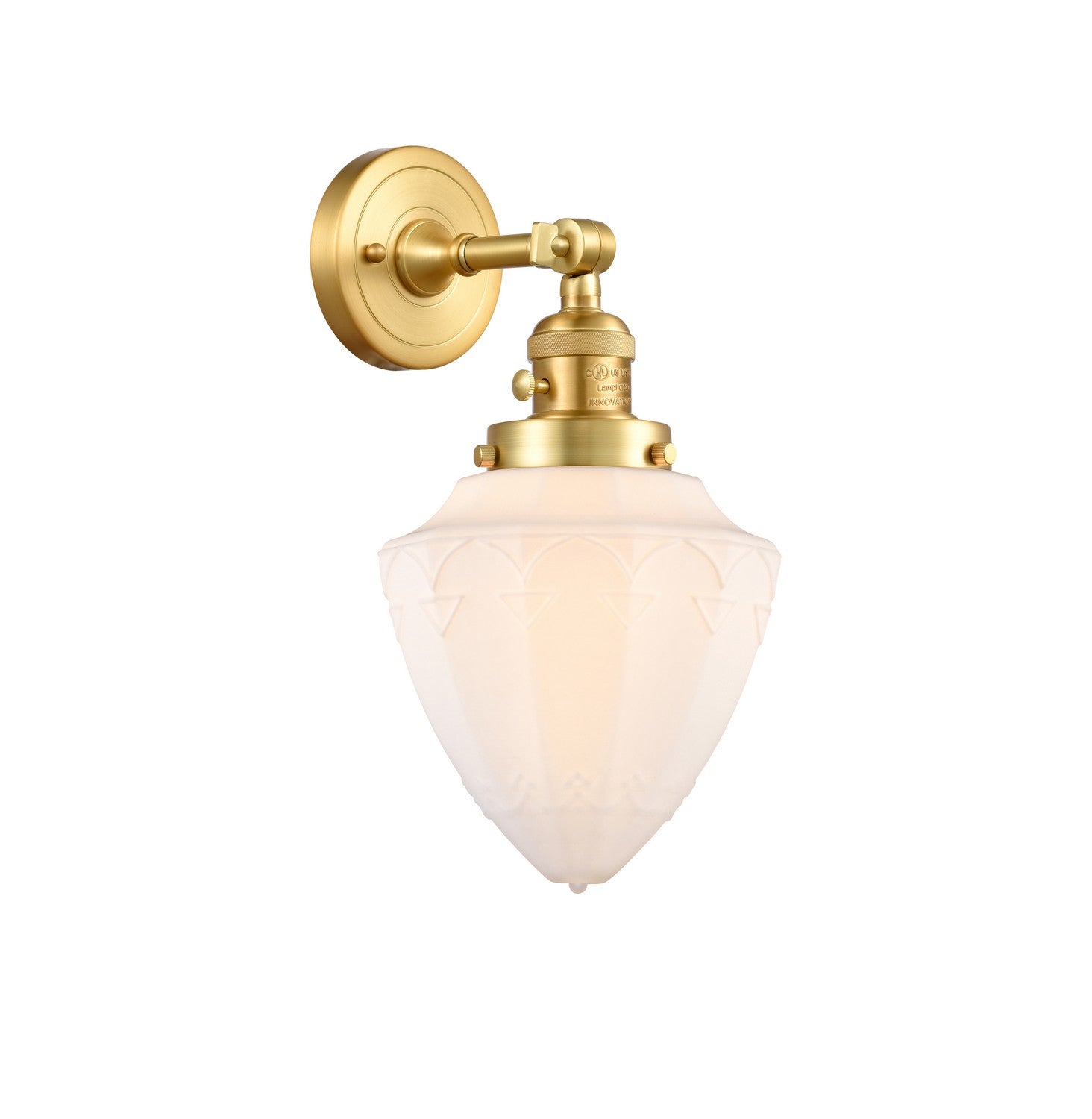 Innovations - 203SW-SG-G661-7 - One Light Wall Sconce - Franklin Restoration - Satin Gold